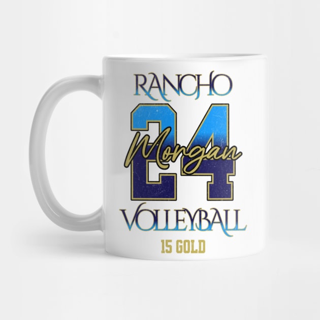 Morgan #24 Rancho VB (15 Gold) - White by Rancho Family Merch
